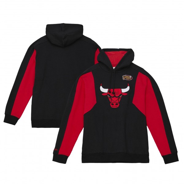 Толстовка Chicago Bulls Mitchell & Ness Color Block 2.0 Fleece - Black