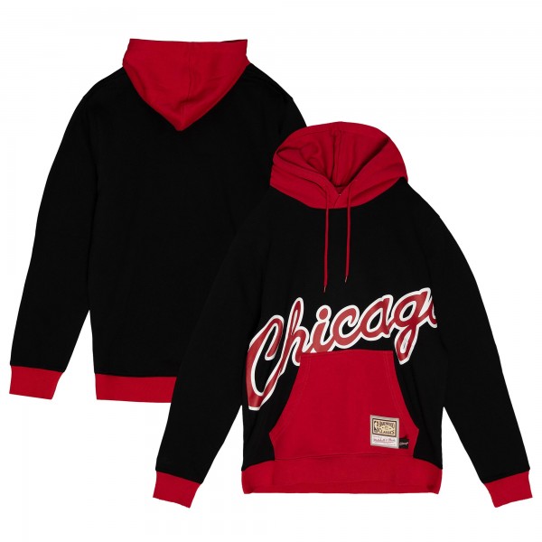 Толстовка Chicago Bulls Mitchell & Ness Black Hardwood Classics Big Face 5.0