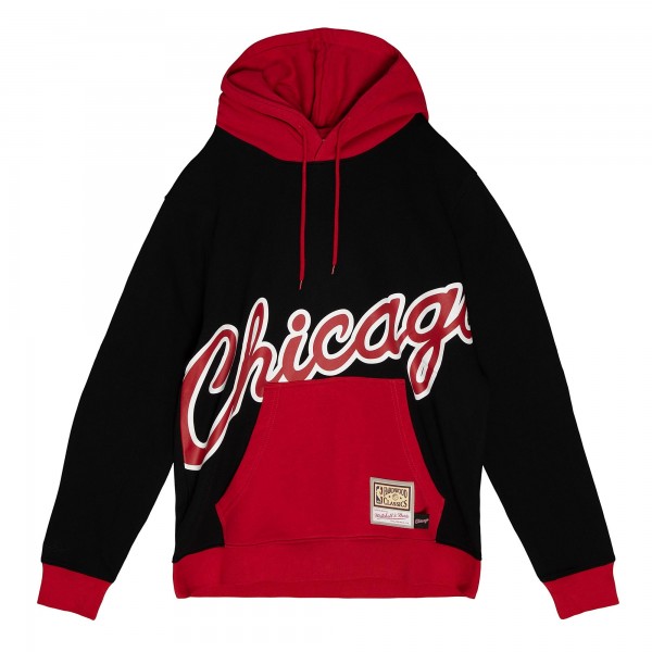 Толстовка Chicago Bulls Mitchell & Ness Black Hardwood Classics Big Face 5.0