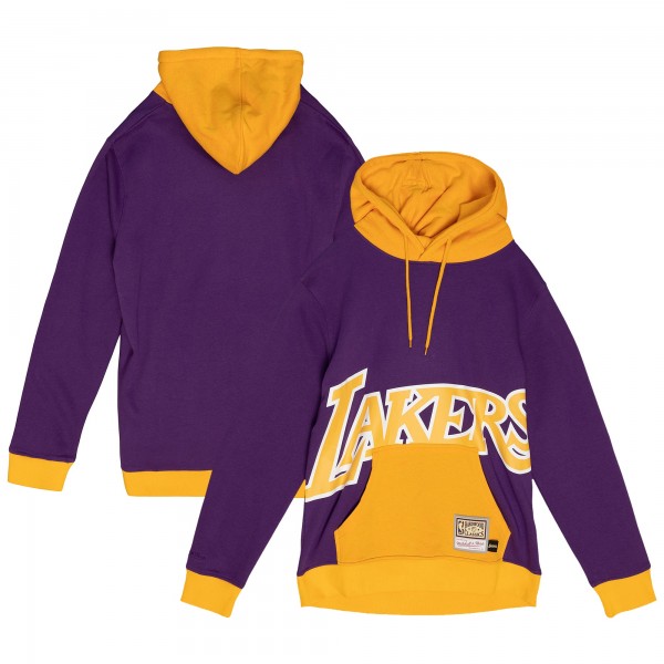Толстовка Los Angeles Lakers Mitchell & Ness Hardwood Classics Big Face 5.0 - Purple