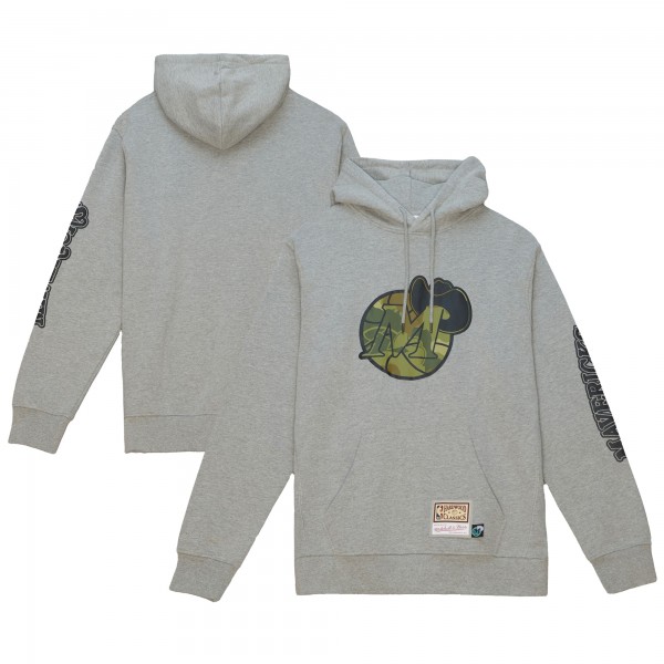 Толстовка Dallas Mavericks Mitchell & Ness Hardwood Classics Ghost Camo - Heather Gray