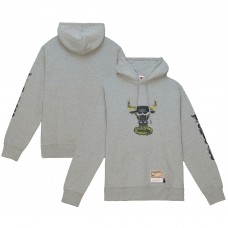 Толстовка Chicago Bulls Mitchell & Ness Heather Gray Hardwood Classics Ghost Camo