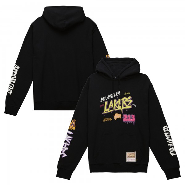 Толстовка Los Angeles Lakers Mitchell & Ness Hardwood Classics Slap Sticker - Black