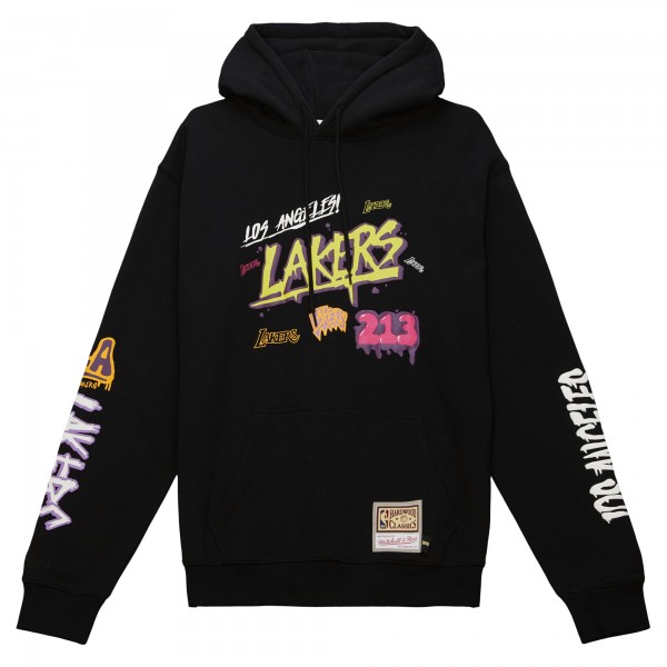 Толстовка Los Angeles Lakers Mitchell & Ness Hardwood Classics Slap Sticker - Black