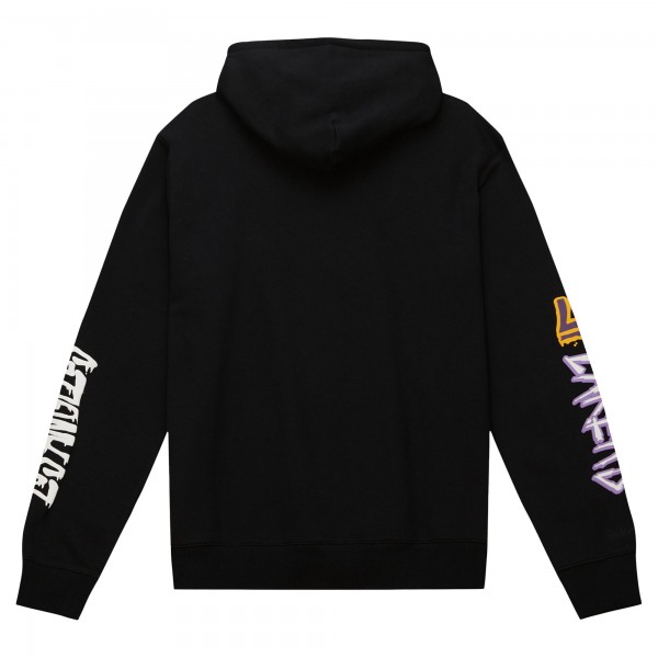 Толстовка Los Angeles Lakers Mitchell & Ness Hardwood Classics Slap Sticker - Black