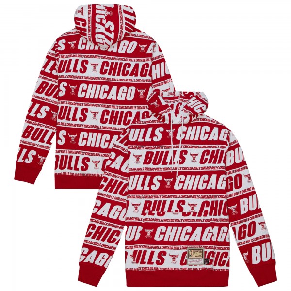 Толстовка Chicago Bulls Mitchell & Ness Red Hardwood Classics Teamwrap