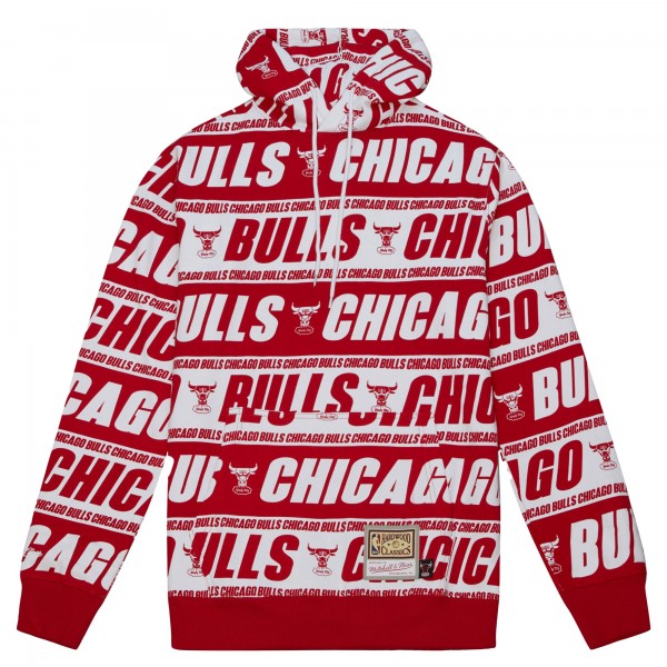 Толстовка Chicago Bulls Mitchell & Ness Red Hardwood Classics Teamwrap