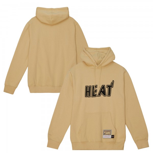 Толстовка Miami Heat Mitchell & Ness Khaki Hardwood Classics