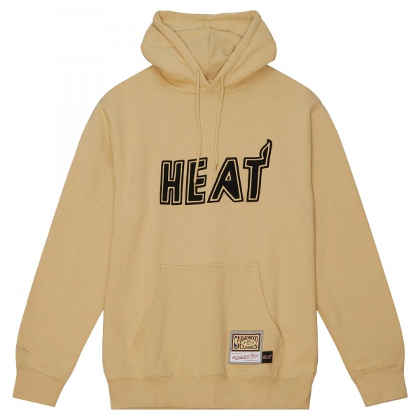 Толстовка Miami Heat Mitchell & Ness Khaki Hardwood Classics