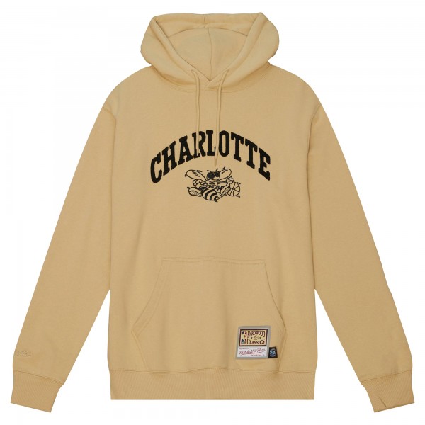 Толстовка Charlotte Hornets Mitchell & Ness Khaki Hardwood Classics