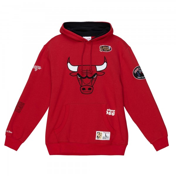 Толстовка Chicago Bulls Mitchell & Ness Red Hardwood Classics Team Origins Fleece