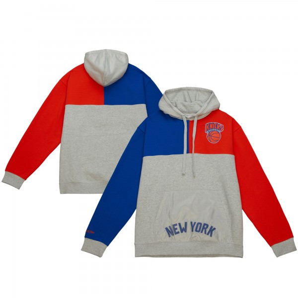 Толстовка New York Knicks Mitchell & Ness Tie-Breaker Fleece - Heather Gray