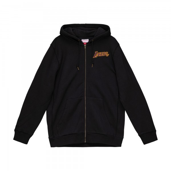 Толстовка на молнии Los Angeles Lakers Mitchell & Ness Heavyweight Fleece - Black