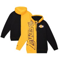 Толстовка на молнии Los Angeles Lakers Mitchell & Ness Color Block 2.0 Fleece - Gold/Black