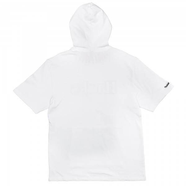 Футболка с капюшоном Atlanta Hawks Mitchell & Ness Striped Logo - White