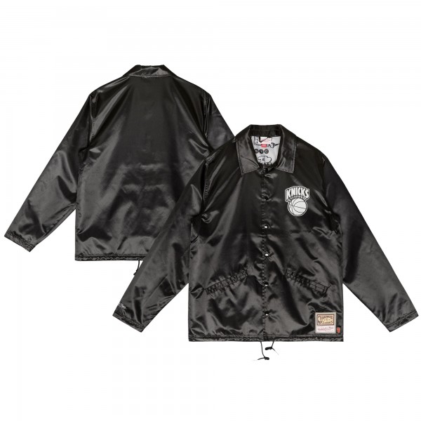 Бомбер New York Knicks Mitchell & Ness Hardwood Classics Doodle Coaches - Black