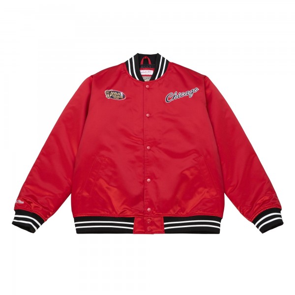 Куртка на кнопках Chicago Bulls Mitchell & Ness Red Hardwood Classics Heavyweight Satin