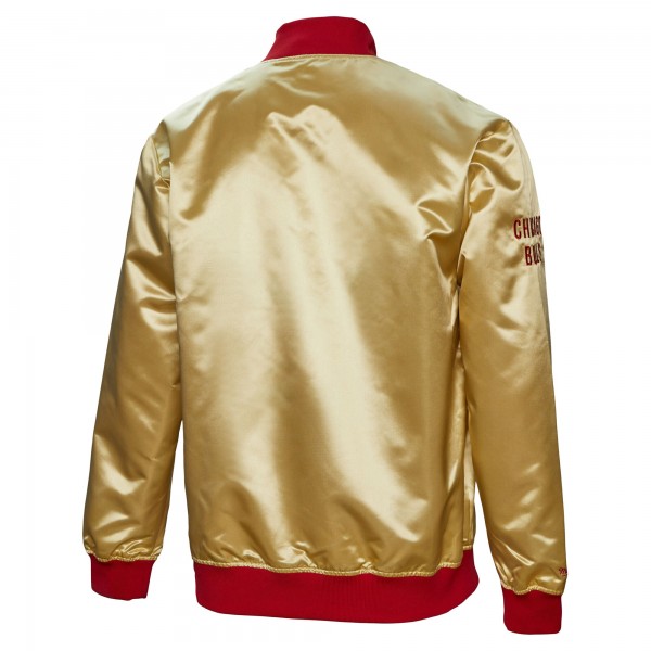 Куртка на кнопках Chicago Bulls Mitchell & Ness Gold Fashion Lightweight Satin