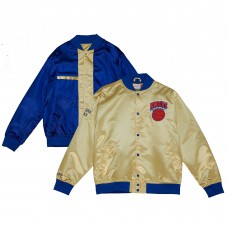 Бомбер New York Knicks Mitchell & Ness Hardwood Classics Fashion Lightweight Satin - Gold