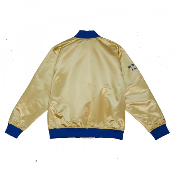 Бомбер New York Knicks Mitchell & Ness Hardwood Classics Fashion Lightweight Satin - Gold