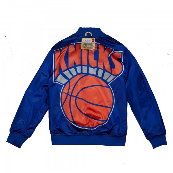 Бомбер New York Knicks Mitchell & Ness Hardwood Classics Fashion Lightweight Satin - Gold