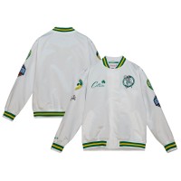 Кофта на кнопках Boston Celtics Mitchell & Ness City Collection Lightweight Satin - White
