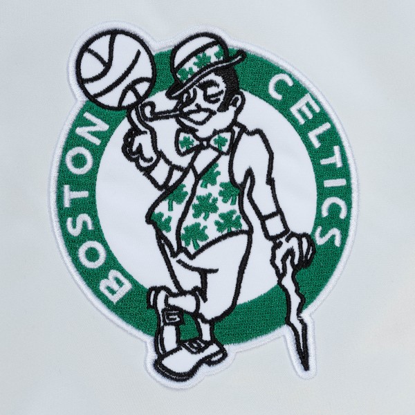 Кофта на кнопках Boston Celtics Mitchell & Ness City Collection Lightweight Satin - White