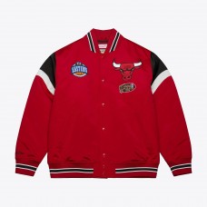 Куртка на кнопках Chicago Bulls Mitchell & Ness Red Heavyweight Satin