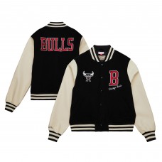 Куртка на кнопках Chicago Bulls Mitchell & Ness Black Hardwood Classics Varsity