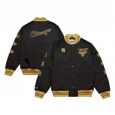Куртка на кнопках Chicago Bulls Mitchell & Ness Black Hardwood Classics MVP Satin