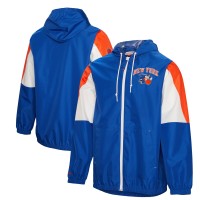 Ветровка на молнии New York Knicks Mitchell & Ness Throw It Back - Blue