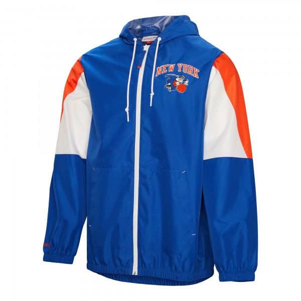 Ветровка на молнии New York Knicks Mitchell & Ness Throw It Back - Blue