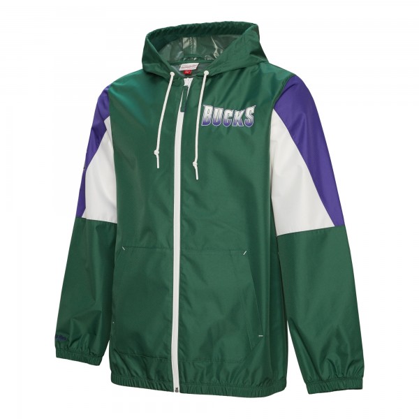 Ветровка на молнии Milwaukee Bucks Mitchell & Ness Throw It Back - Hunter Green