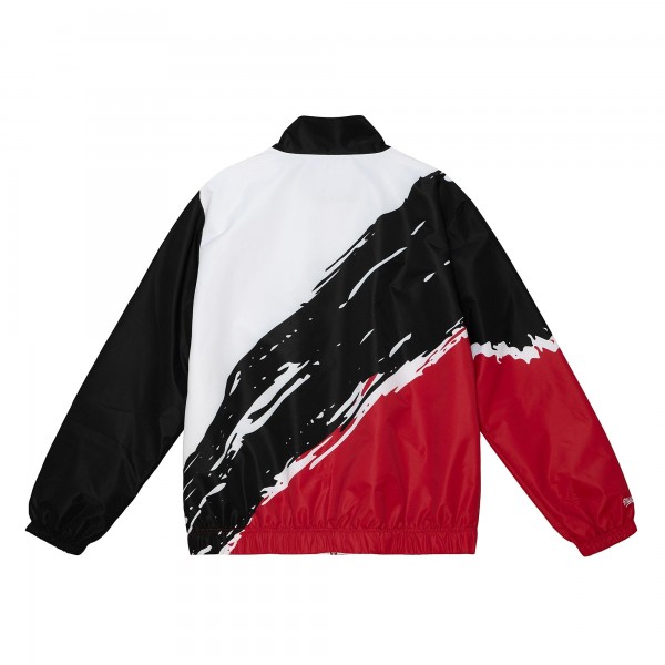 Ветровка на молнии Chicago Bulls Mitchell & Ness Paintbrush - White