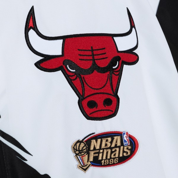 Ветровка на молнии Chicago Bulls Mitchell & Ness Paintbrush - White