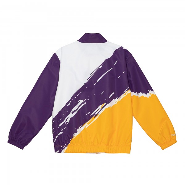 Ветровка на молнии Los Angeles Lakers Mitchell & Ness Paintbrush - White