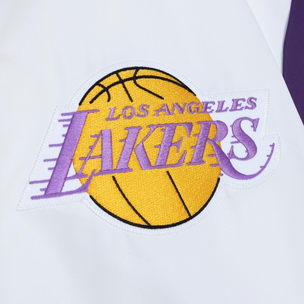 Ветровка на молнии Los Angeles Lakers Mitchell & Ness Paintbrush - White