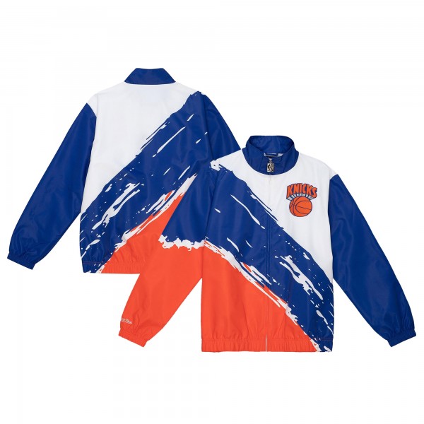 Ветровка на молнии New York Knicks Mitchell & Ness Paintbrush - White