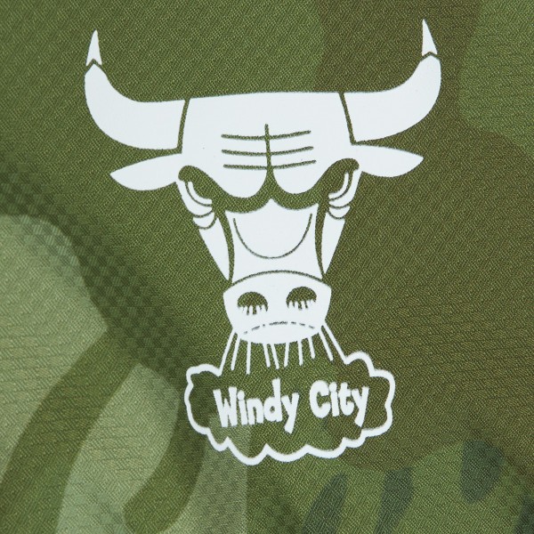 Ветровка на молнии Chicago Bulls Mitchell & Ness Camo Hardwood Classics Ghost Green