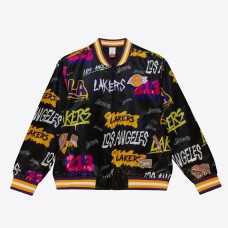 Кофта на молнии Los Angeles Lakers Mitchell & Ness Slap Sticker Reversible - Black
