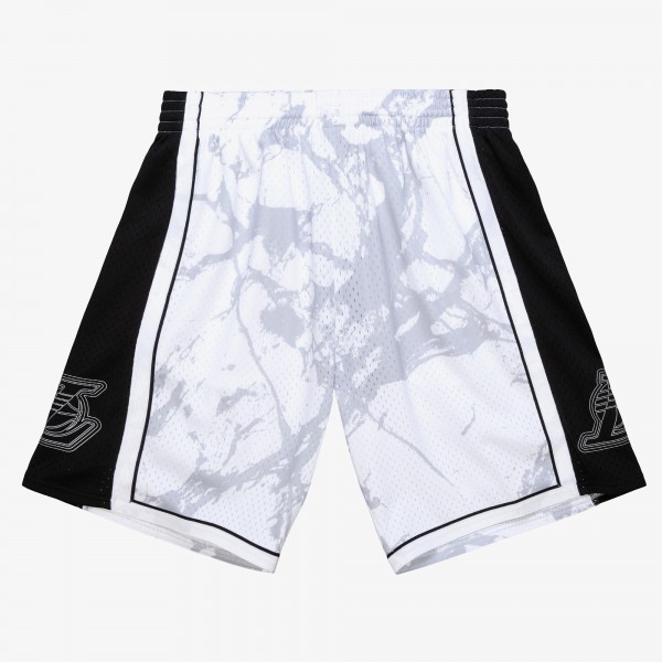 Шорты Los Angeles Lakers Mitchell & Ness 2009/10 Hardwood Classics Marble Swingman - White