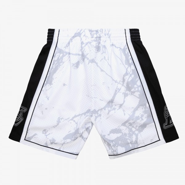 Шорты Los Angeles Lakers Mitchell & Ness 2009/10 Hardwood Classics Marble Swingman - White