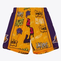 Шорты Los Angeles Lakers Mitchell & Ness 1998/99 Hardwood Classics Slap Sticker Swingman - Yellow