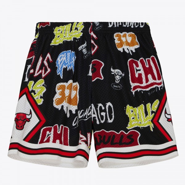 Шорты Chicago Bulls Mitchell & Ness Black 1998/99 Hardwood Classics Slap Sticker Swingman