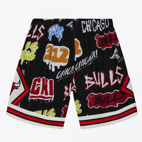 Шорты Chicago Bulls Mitchell & Ness Black 1998/99 Hardwood Classics Slap Sticker Swingman