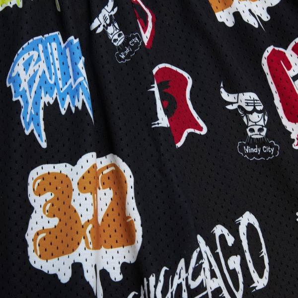 Шорты Chicago Bulls Mitchell & Ness Black 1998/99 Hardwood Classics Slap Sticker Swingman
