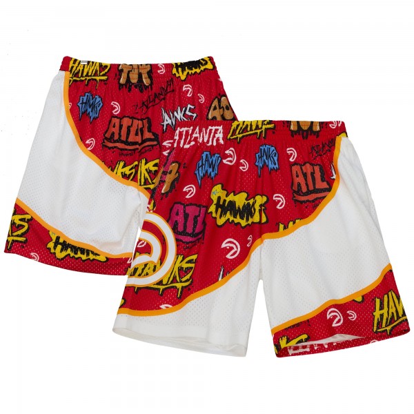 Шорты Atlanta Hawks Mitchell & Ness 1998-99 Hardwood Classics Slap Sticker Swingman - Red