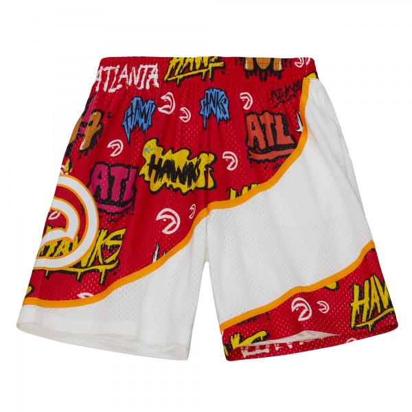 Шорты Atlanta Hawks Mitchell & Ness 1998-99 Hardwood Classics Slap Sticker Swingman - Red