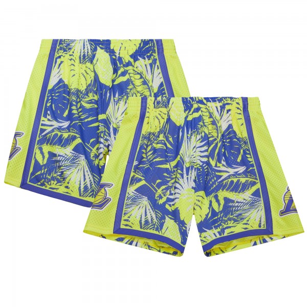 Шорты Los Angeles Lakers Mitchell & Ness 2009-10 Hardwood Classics Neon Tropical Swingman - Purple