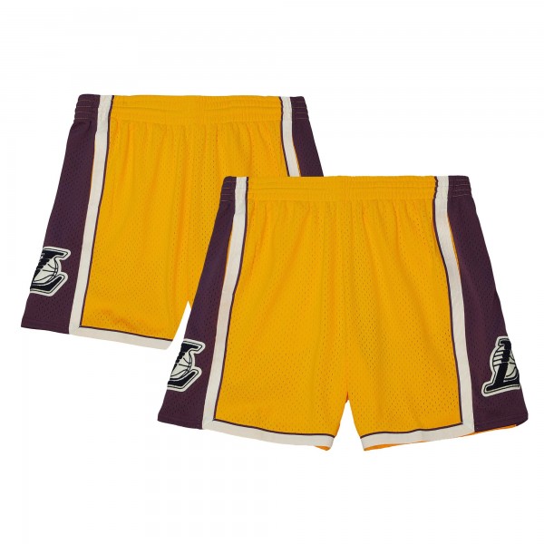 Шорты Los Angeles Lakers Mitchell & Ness 1996-97 Hardwood Classics Off Court Chenille Swingman - Gold